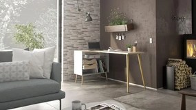Tvilum Biely konzolový stolík v dekore dub OSLO 75388