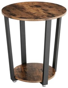 Odkladací stolík ELDUR hnedá/čierna