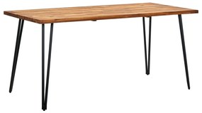 Záhradný stôl s vlásenkovými nohami 160x80x75 cm akáciový masív 46666