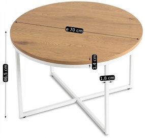 PROXIMA.store - Okrúhly konferenčný stolík HANTEL FARBA: biela