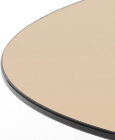 Hnedý sklenený okrúhly konferenčný stolík ø 80 cm Samos – Actona