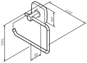 Držiak na toaletný papier AM.PM Gem AGA34122 čierny