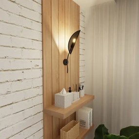 Nástenné svietidlo LOTUS 1xE14/10W/230V čierna/zlatá