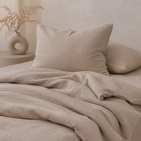 Mušelínové obliečky Mocca 140x200/70x90 cm | 100 % bavlna | Zips