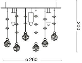 Ideal Lux-LED Kr. stropné svietidlo MOONLIGHT 5xG9/3W/230V pr. 26 cm lesklý chróm