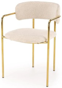 Stolička K537 béžová/zlatá