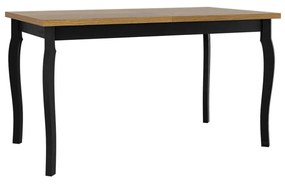 Jedálenský stôl Diesel 80 x 140/180 V, Morenie: dub grandson - L, Farby nožičiek: čierna