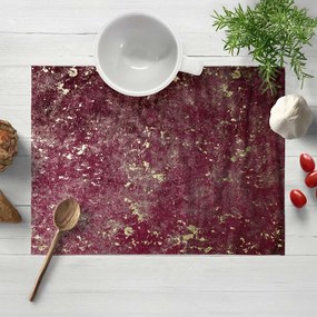 Biante Zamatové prestieranie na stôl Isabela IBL-006 Gold Design vínové 35x45 cm