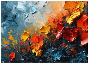 Obraz - Abstraktná maľba kvetov III. (70x50 cm)