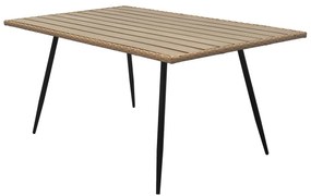 Autronic Záhradný stôl, kov, polywood, hnedá, AZ-F1407 NAT