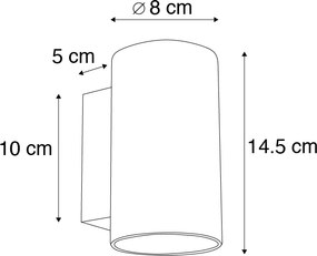 Inteligentné dizajnové nástenné svietidlo čierne vrátane 2 Wifi GU10 - Sandy