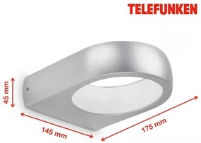 Telefunken 320204TF - LED vonkajšie nástenné svietidlo LED/6,5W/230V IP44 matný chróm