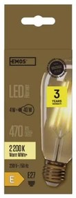 EMOS LED Vintage filamentová žiarovka, E27, ST64, 4W, 380lm, teplá biela