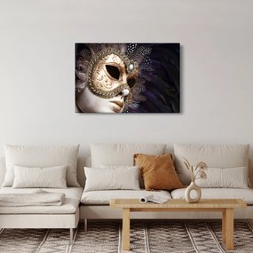 Obraz sochy so škraboškou (90x60 cm)