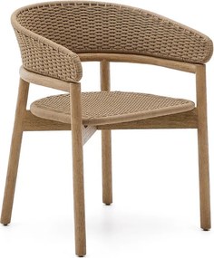 Drevená záhradná stolička v prírodnej farbe Arinella – Kave Home