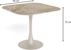 Jedálenský stôl Malta 90 cm béžový