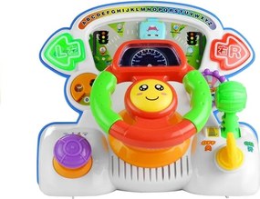 LEAN Toys Interaktívny vzdelávací volant – zvuky a svetlo