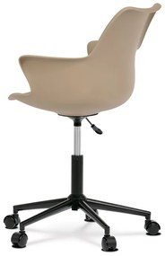 Autronic BONTEC Kancelárska stolička, výškovo nastaviteľná, béžová, plast, KA-J772 CAP Farba: Biela