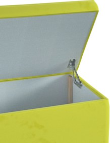Truhlica čalúnená farba produktu zelená látka lesklá, zamatová