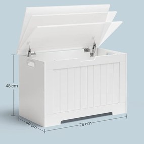 Vasagle Truhlica s úložným priestorom GRETA, 76x48x40cm, biela