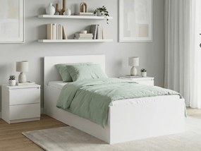 Posteľ SOFIA 90 x 200 cm, biela Rošt: S lamelovým roštom, Matrac: Matrac DELUXE 10 cm