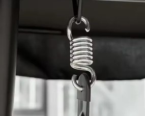 Lean Záhradná hojdačka čierna – 280kg, 4 vankúše