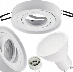 Pohyblivé zapustené svietidlo GU10 s 3w žiarovkou - teplá farba