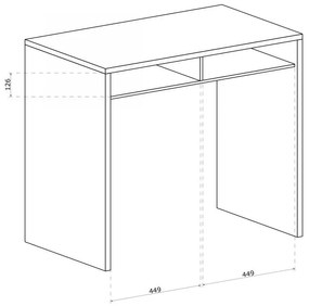 Toaletný stolík Claudi 18 (dub artisan). Vlastná spoľahlivá doprava až k Vám domov. 1055503