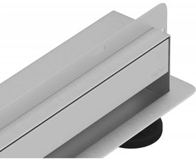 Mexen Flat nerezový sprchový žľab na stenu 100 cm vzor WALL, 1030100