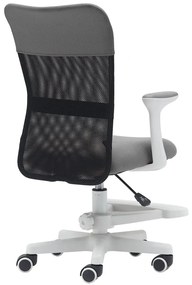 Detská stolička Neoseat MONKEY WHITE s podnožou — látka, biela / svetlo sivá
