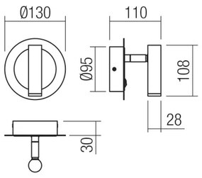 Redo 01-3089 - LED Nástenné bodové svietidlo CLOSER LED/6W/230V biela