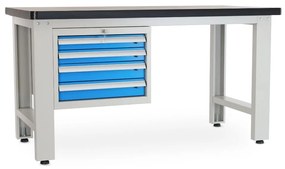 Dielenský stôl Solid MDF-40, 150 cm, závesný box, čierna
