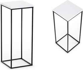 STOJAN NA KVETINÁČ BASICLOFT 60X24X24 CM ČIERNA/BIELA