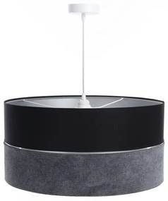 Luster na lanku TWIST 1xE27/60W/230V čierna/šedá/strieborná