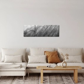 Obraz - Tráva vo vetre (s hodinami) (90x30 cm)