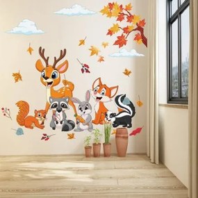 Veselá Stena Samolepka na stenu na stenu Veselé lesné zvieratká