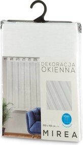 ZÁCLONA NA KRÚŽKOCH MIREA 350X150 CM BIELA