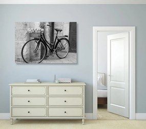 Obraz rustikálny bicykel v čiernobielom prevedení Varianta: 120x80