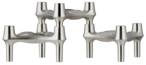 Stoff Nagel Designový svícen BMF STOFF Nagel Brushed Chrome – set 3 ks