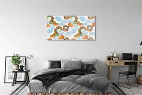Obraz plexi Japonské farebné drakmi 125x50 cm