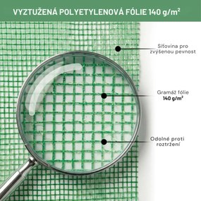 Záhradný fóliovník SOMA 143x73x195 cm zelený