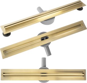 Odtokový žľab REA NEOX SLIM PRO 70 cm, zlatý kartáčovaný