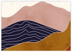 Sklenený obraz - Spacefrog design hory N⁰2 (70x50 cm)