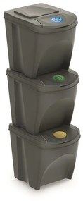 Kôš na triedený odpad Sortibox 25 l, 3 ks, sivá IKWB20S3 405u