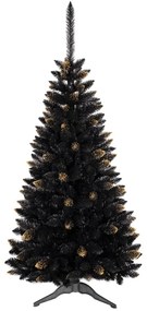 Krásny vianočný stromček so zlatými vetvičkami 220 cm