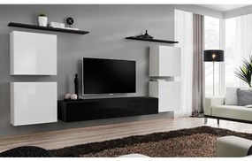 Obývacia stena Switch IV Biely/Čierna