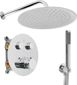 Sprchový komplet REA LUNGO DIAMOND + BOX s termostatickou podomietkovou batériou, chróm