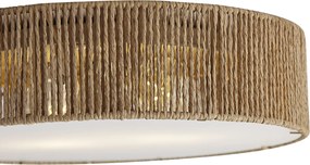 Japandi stropné svietidlo prírodné s tienidlom 38cm 2-svetlá - Luz