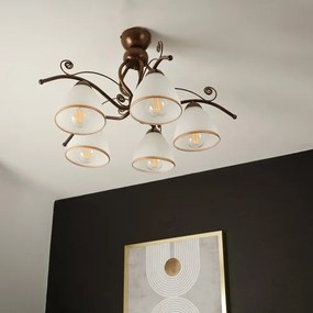 Brilagi - LED Prisadený luster ANTICO 5xE27/60W/230V bronz patina