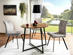 Okrúhly jedálenský stôl LUNA 90 cm, rustikálne hnedá
